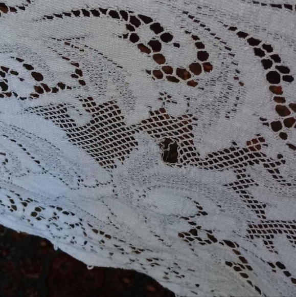 Vtg Cotton Quaker Lace Tablecloth #4370 70"x60" Rectangular Bone - Picture 7 of 9